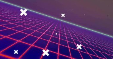 Finansal veri işleme çizgilerin ve şekillerin siyah arka planda canlandırılması. Küresel iş, finans, bilgisayar ve dijital arayüz kavramı dijital olarak oluşturulmuş video.