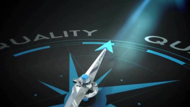 Hareket eden pusula yerine kaliteli metinlerin canlandırılması. Teknoloji ve dijital arayüz kavramı dijital olarak oluşturuldu.