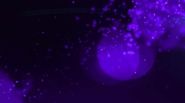 Siyah arka planda hareket eden mavi şekillerin animasyonu. Desen, teknoloji ve dijital arayüz kavramı dijital olarak oluşturulmuş video.