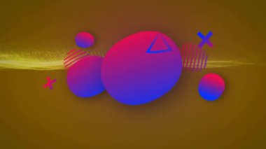 Kahverengi arka planda ışık yollarının üzerinde şekiller olan büyük satış metinlerinin animasyonu. İletişim, şekiller, şablon ve dijital arayüz konsepti dijital olarak oluşturulmuş video.