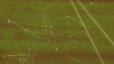 Bulutların üzerindeki bağlantı ağının animasyonu. Küresel bağlantılar, bulut hesaplama ve veri işleme kavramı dijital olarak oluşturulmuş video.