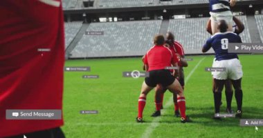 Stadyumdaki rugby oyuncuları sosyal medya tebligatlarıyla canlandılar. Spor, takım, oyun, bağlılık