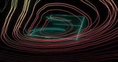 Siyah arka planda, spor sahasında parlayan bağlantı ağının animasyonu. Küresel spor, rekabet, bağlantılar, hesaplama ve veri işleme kavramı dijital olarak oluşturulmuş video.