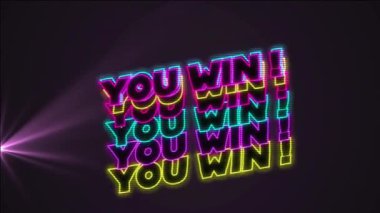 Sendeki animasyon, siyah arkaplandaki ışık izlerini geçerek metni kazanıyor. İletişim, ışıklar, hareket ve dijital arayüz konsepti dijital olarak oluşturulmuş video.