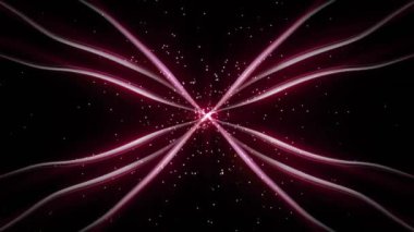 Karanlık arka planda bağlantı ağının animasyonu. Dijital olarak oluşturulmuş küresel bağlantılar, hesaplama ve veri işleme kavramı.