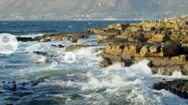 Deniz aşırı insanlarla olan bağların animasyonu. Dijital olarak oluşturulmuş küresel bağlantılar, hesaplama ve veri işleme kavramı.