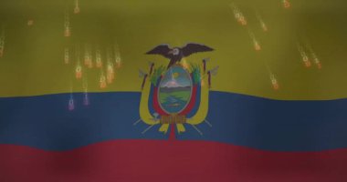 Eşitlik bayrağı üzerinde ikili kodlama ve veri işleme animasyonu. Küresel finans, iş, bağlantılar, hesaplama ve veri işleme kavramı dijital olarak oluşturulmuş video.