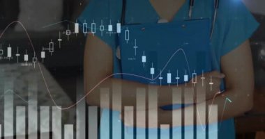 Finansal veriler ve borsa analizleri, gülümseyen sağlık uzmanı üzerine. Finans, iş, büyüme, yatırım, başarı