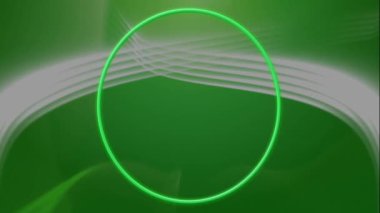 Mavi noktaların üzerindeki renkli gölgelerin animasyonu. Teknoloji, renkler ve dijital arayüz kavramı, dijital olarak oluşturulmuş video.