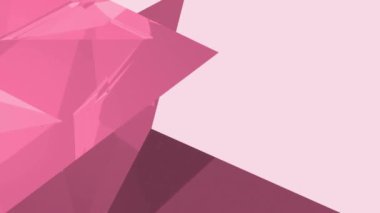 Good Vibes pembe geometrik şekiller üzerinde metin animasyonu. Tipografi, animasyonlar, pozitiflik, dijital sanat, tasarım, hareket grafikleri