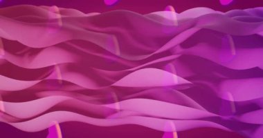 Pembe arka planda sallanan pembe katmanların animasyonu. Renk, desen, şekil ve hareket konsepti, dijital olarak oluşturulmuş video.