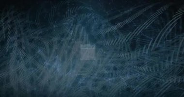 Soyut dijital satır arkaplanı üzerinden QR kod animasyonu taranıyor. Teknoloji, yenilik, siber güvenlik, veri, sanal, bağlantı