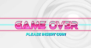 Oyunun görüntüsü sadece beyaz arkaplanda daireler üzerinden metin üzerine. İletişim, sosyal medya, şekiller ve dijital arayüz kavramı dijital olarak oluşturuldu.