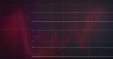 Siyah arkaplan üzerindeki veri işleme ve diyagramlarının animasyonu. Teknoloji, iş ve dijital arayüz kavramı, dijital olarak üretilen video.