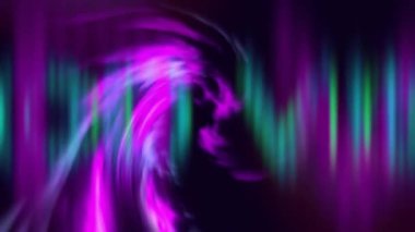 Mor şekiller üzerinde iyi titreşimlerin animasyonu. Teknoloji, iş ve dijital arayüz kavramı, dijital olarak üretilen video.