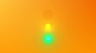 Parlak sarı ve turuncu daireli animasyon gradyan arkaplan üzerinde hareket ediyor. soyut, canlı, renkli, geometrik, dinamik, hareketli