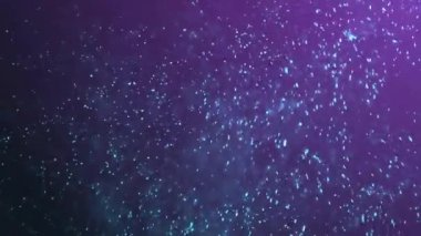 Mor arkaplandaki ışık noktalarının canlandırması. Şekiller, renkler, desen ve arkaplan konsepti, dijital olarak oluşturulmuş video.