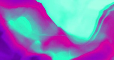 Mavi arkaplanda mor şekillerin animasyonu. Şekiller, renkler, desen ve arkaplan konsepti, dijital olarak oluşturulmuş video.