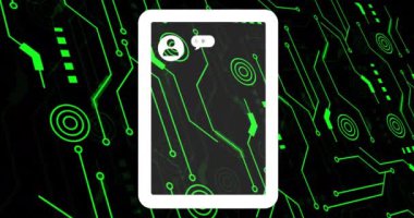 Dijital veri işleme ve ai chatbot simgeleriyle bağlantıların animasyonu. Küresel yapay zeka, bağlantılar, hesaplama ve veri işleme kavramı, dijital olarak oluşturulmuş video.