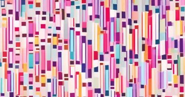 Dikey hareket eden, soyut animasyonda renkli geometrik şekiller. hareket, modern, canlı, tasarım, yaratıcılık