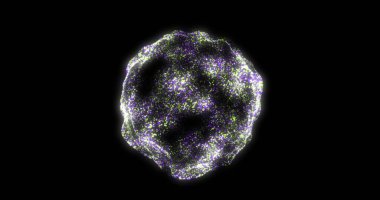 Siyah arkaplan üzerinde bağlantı ve veri işleme görüntüsü. Dijital olarak oluşturulmuş küresel bağlantılar, hesaplama ve veri işleme kavramı.