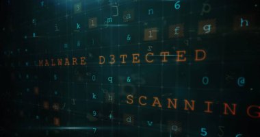 Asma kilit üzerinde veri işleme görüntüsü. Küresel iş ve dijital arayüz kavramı dijital olarak oluşturulmuş görüntü.