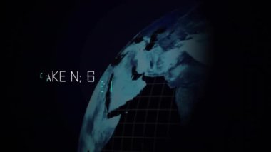 Dönen dünyanın animasyonu üzerine sahte haber metni. aldatmaca, yanlış bilgilendirme, yanlış bilgilendirme, medya, gazetecilik, yayın