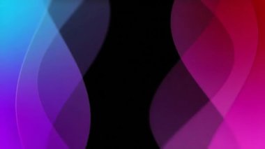 Siyah arkaplan üzerinde mor ve kırmızı renkli soyut şekiller. canlı, tasarım, dijital, grafikler, modern, sanat