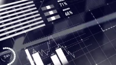 Dünya haritası ve istatistikleri üzerinde finansal veri grafikleri ve grafikleri. Finans, yatırım, analitik, küresel, ekonomi, iş
