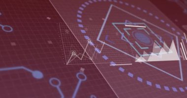 Dijital arayüz arkaplanındaki veri analizi grafikleri ve grafikleri. analitik, teknoloji, istatistik, eğilim, fütüristik, görselleştirme