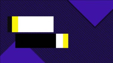 Mor ve siyah geometrik arkaplan üzerinde yüksek puanlı metin animasyonu. modern, dijital, gösterişli, oyuncu, renkli, canlı