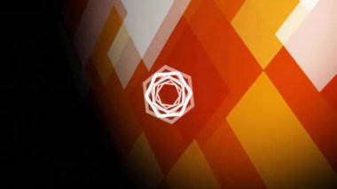 Altıgen geometrik şekilleri turuncu ve bej tonlarda soyut arka planda canlandırmak. animasyon, desenler, fütürist