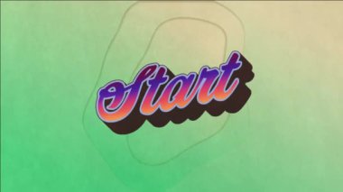 Metin canlandırmasını yeşil gradyan arkaplan üzerinden başlat. yeşil ekran, arkaplan, hareket grafikleri, metin efekti, dijital, pürüzsüz