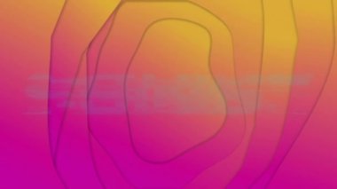 Soyut şekilli renkli arkaplan üzerinde parlak metin animasyonu. tipografi, canlı, tasarım, dijital, şablon, parlak