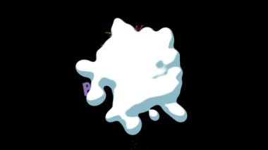 Siyah arkaplandaki Mutlu Yıllar metin animasyonu. Kutlama, şenlik, selamlar, parti, tipografi, neşe