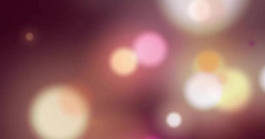 Mor ve mavi renkli renkli Bokeh ışıkları animasyonu. Soyut, arkaplan, ışıltılı, canlı, odaklanmış, ışıl ışıl