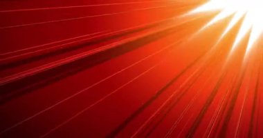 Parlak kırmızı ışıklar ve çizgiler, dinamik animasyon arka planı. Soyut, teknoloji, arkaplan, fütüristik, enerjik, enerji