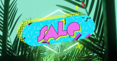 Geometrik şekiller, oklar ve dairelerle gradyan arkaplan üzerinde animasyon oluşturur. Soyut, geometri, tasarım, desen, vektör, fütüristik