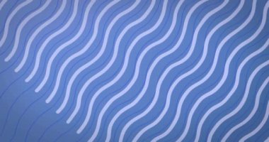 Dalgalı mavi ve beyaz çizgiler sıvı animasyon deseni oluşturuyor. Soyut, hareketli, tasarım, pürüzsüz, modern, akıcı konsept