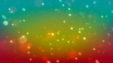 Kırmızı, yeşil ve mavi gradyan arkaplanlı renkli bokeh animasyonu. Soyut, aydınlık, parıltılı, rüya gibi, canlı, pürüzsüz