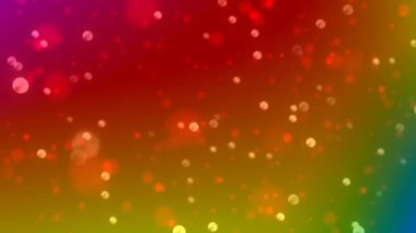 Kırmızı, yeşil ve sarı gradyan arkaplanlı renkli bokeh animasyonu. Özet, ışık, desen, canlı, ışıltı, doku