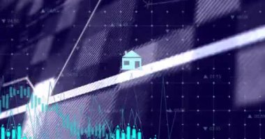 Finansal grafikler ve kodlama animasyonları üzerinde tıbbi veri işleme. Teknoloji, sağlık, veri analizi, dijital dönüşüm, bilgi teknolojisi, makine öğrenimi