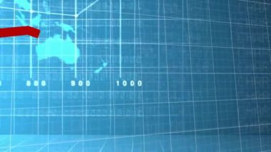 El sıkışmalar, borsa grafik animasyonunun düşmesi üzerine iş adamları. finans, tokalaşma, işbirliği, ortaklık, düşüş, takım çalışması