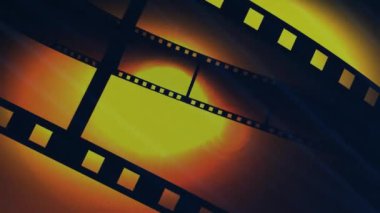 Film makarası geri sayım arkaplanı üzerinden çekiliyor. Animasyon, sinema, vintage, film, yapım, film yapımı