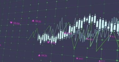 Mavi arkaplan üzerinde veri işleme resmi. Bilgisayar arayüzü ve iş veri teknolojisi kavramı