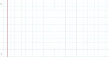 Kırmızı kenar çizgisi ve mavi kare animasyonu olan şebeke kağıdı arka planı. Kırtasiye, ofis malzemeleri, defter, okul, tasarım, kalıp