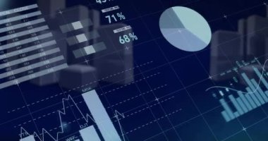 Dünya haritası ve veri analizi üzerinde finansal tablolar ve grafikler. Finans, ekonomi, istatistik, küresel, analitik, görselleştirme