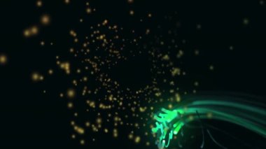 Neon yeşil patikaların üzerinde kırmızı noktaların canlandırılması. Desen ve dijital arayüz kavramı, dijital olarak oluşturulmuş video.