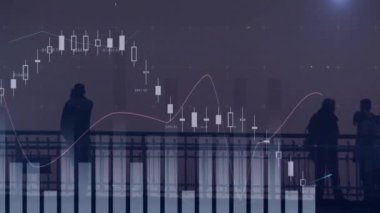 Mali veriler ve borsa analizleri korkuluk başında duran insanlar üzerinde. Finans, işletme, yatırım, ekonomi, şirket, takım çalışması