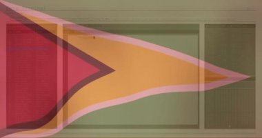 Bilgisayar ekranında soyut şekilli programlama kodu, üzerinde animasyon oluşturur. Teknoloji, kodlama, yazılım, arayüz, geliştirme, dijital